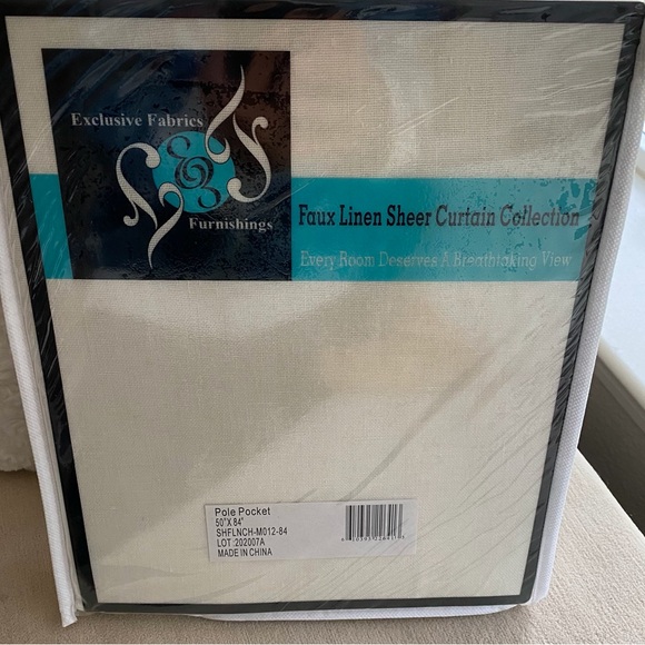 4 Linen Curtain Panels By Exclusive Fabrics Each Is 50”x84” & Beautiful Quality! - Picture 3 of 11